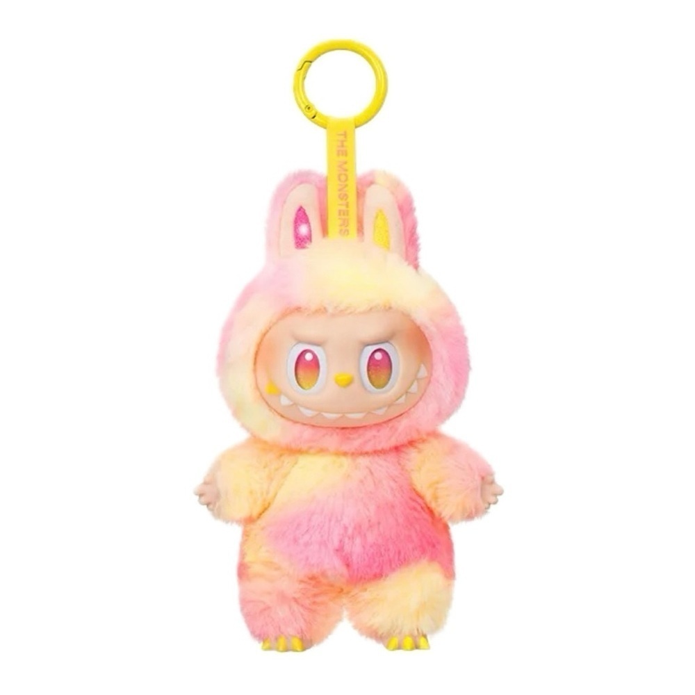 [NEW] POP MART Labubu Big into Energy Plush Pendant Keychain Loyalty Pink Yellow - Picture 2 of 14